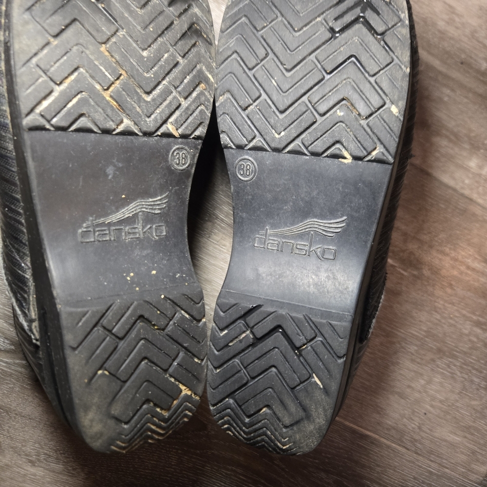 Dansko Clog Size 38 US 7.5/8 Metallic Striped Nurse Shoe - Picture 11 of 11